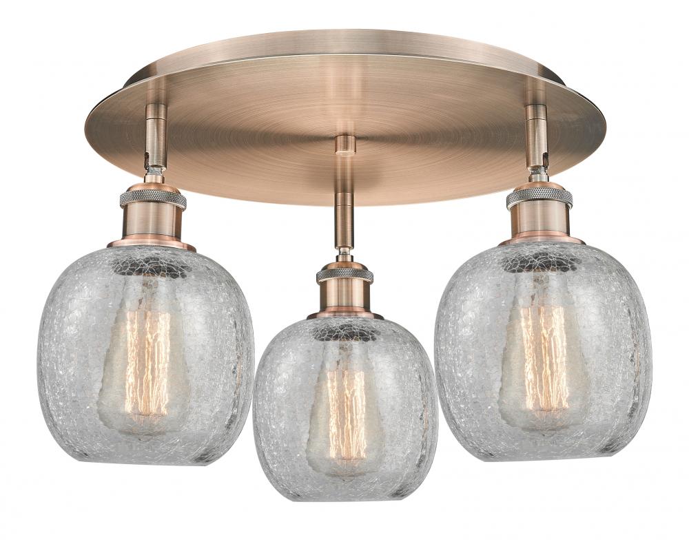 Belfast - 3 Light - 18 inch - Antique Copper - Flush Mount