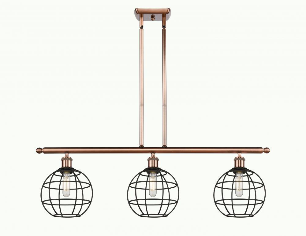 Lake Placid - 3 Light - 36 inch - Antique Copper - Stem Hung - Island Light