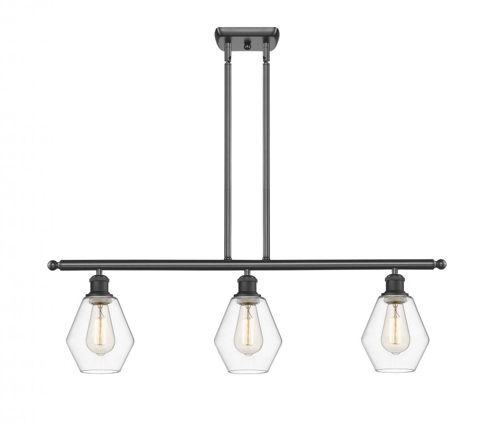 Cindyrella - 3 Light - 36 inch - Matte Black - Cord hung - Island Light