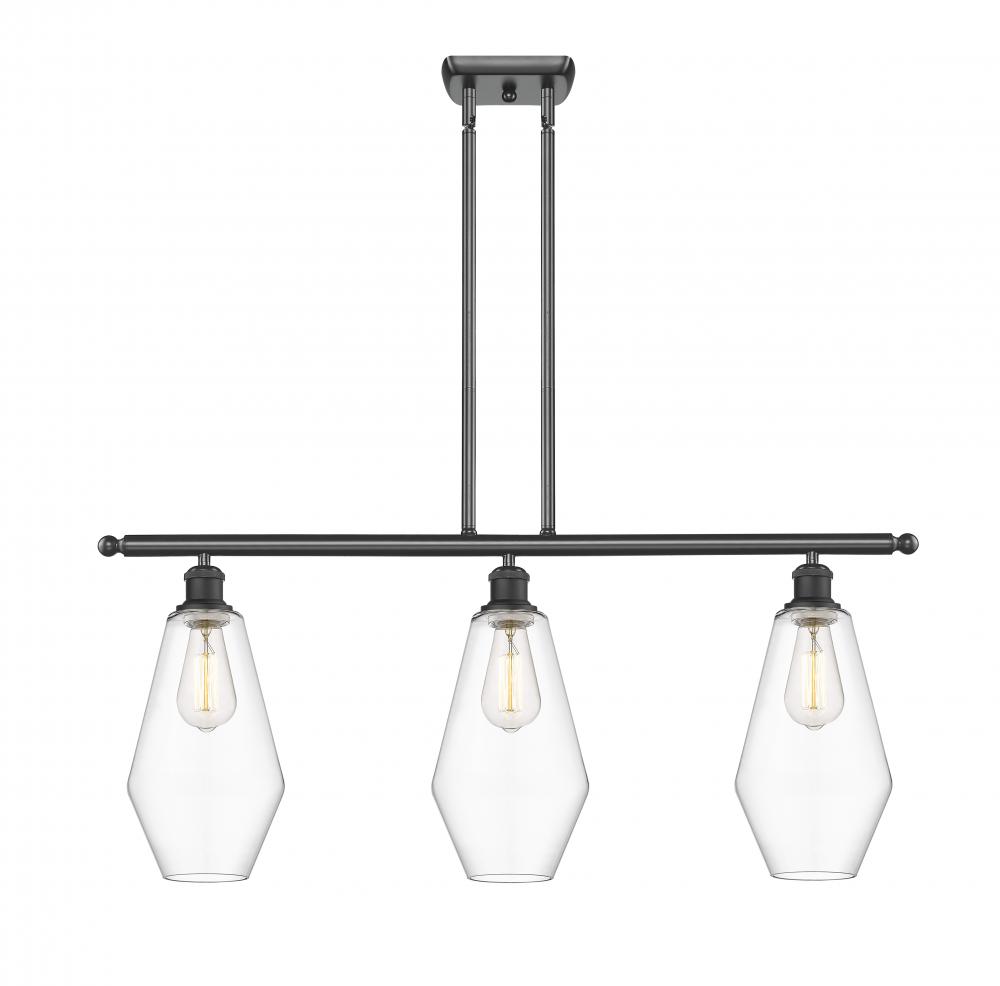 Cindyrella - 3 Light - 36 inch - Matte Black - Cord hung - Island Light