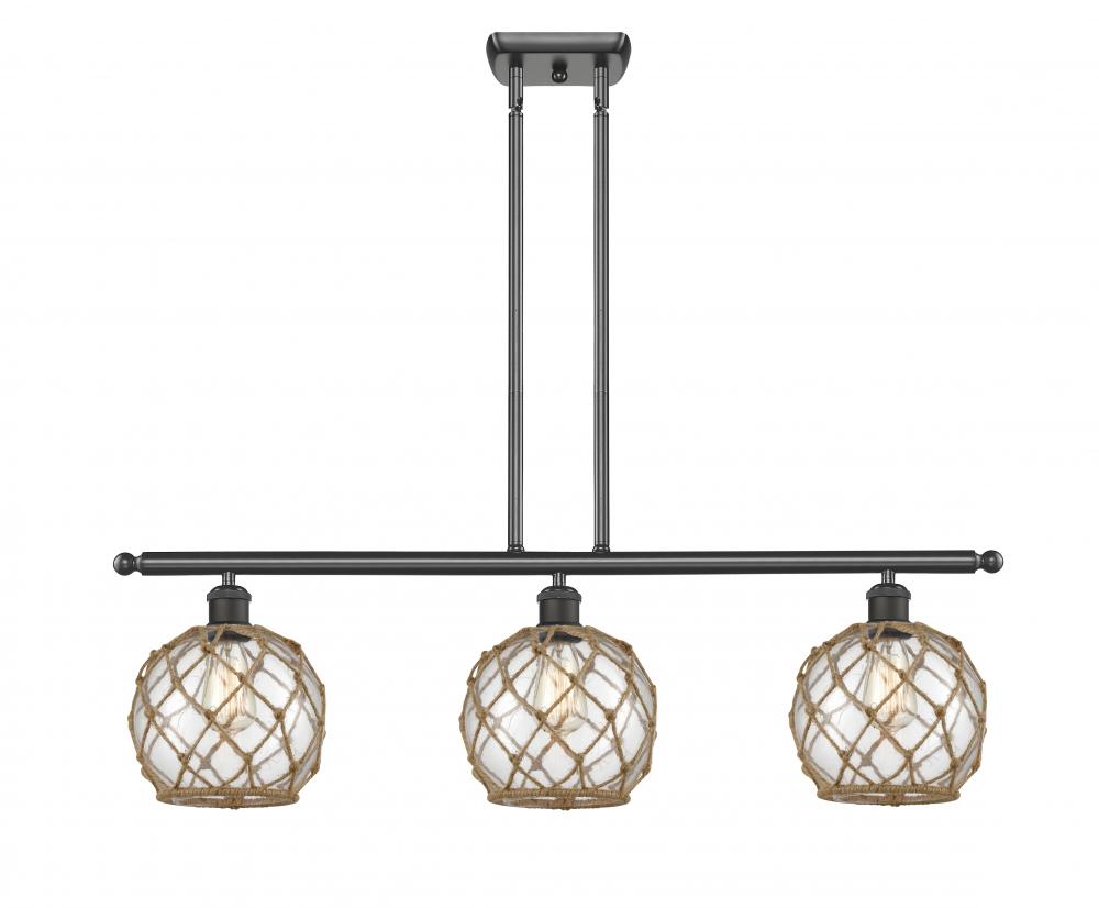 Farmhouse Rope - 3 Light - 36 inch - Oil Rubbed Bronze - Cord hung - Island Light