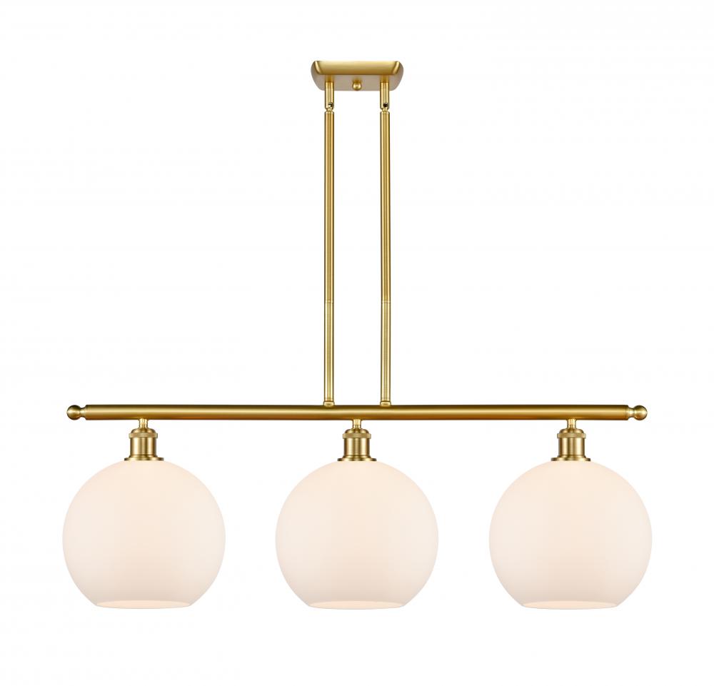 Athens - 3 Light - 37 inch - Satin Gold - Stem Hung - Island Light