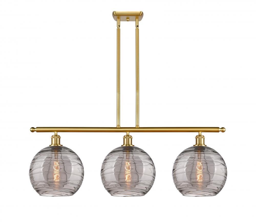 Athens Deco Swirl - 3 Light - 37 inch - Satin Gold - Cord hung - Island Light