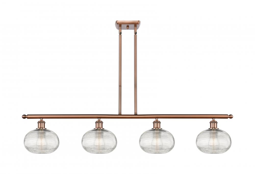 Ithaca - 4 Light - 48 inch - Antique Copper - Cord hung - Island Light