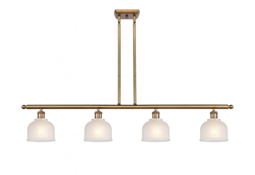 Dayton - 4 Light - 48 inch - Brushed Brass - Cord hung - Island Light