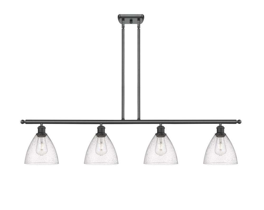 Bristol - 4 Light - 48 inch - Matte Black - Cord hung - Island Light