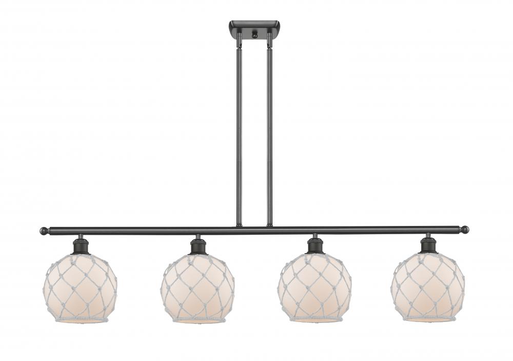 Farmhouse Rope - 4 Light - 48 inch - Oil Rubbed Bronze - Cord hung - Island Light