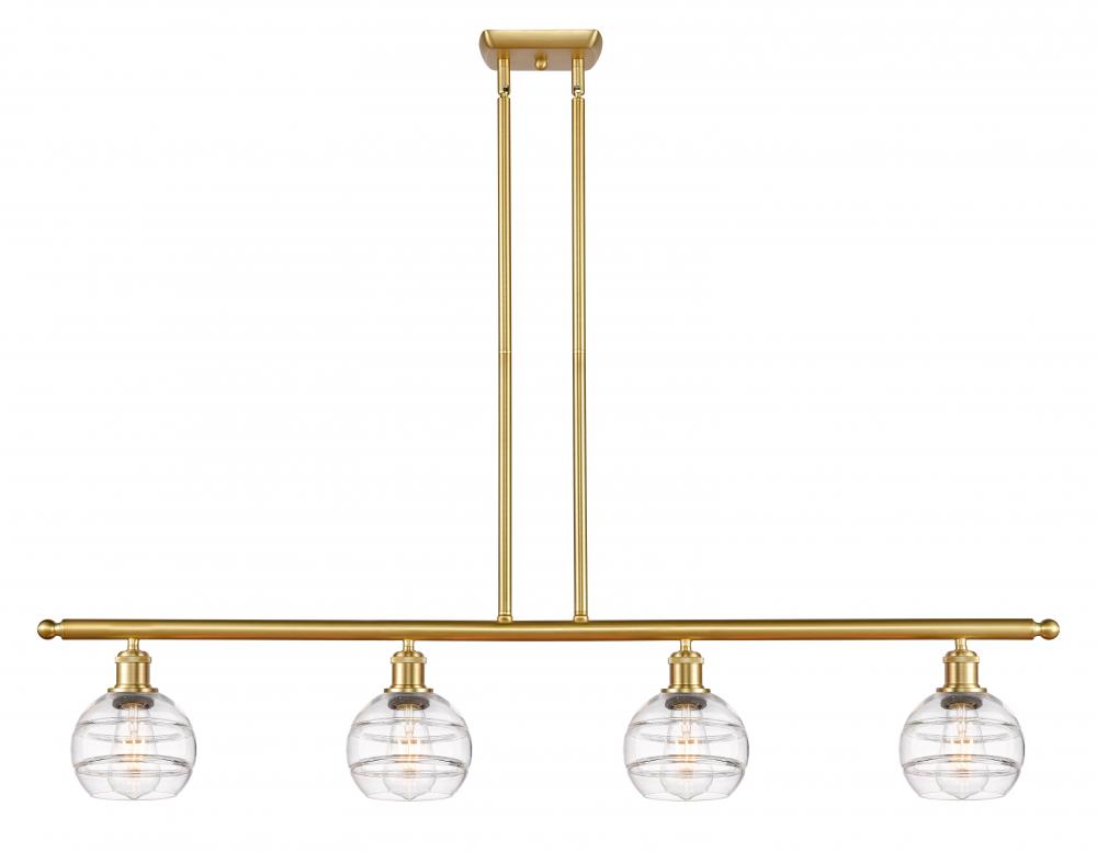 Rochester - 4 Light - 48 inch - Satin Gold - Cord hung - Island Light