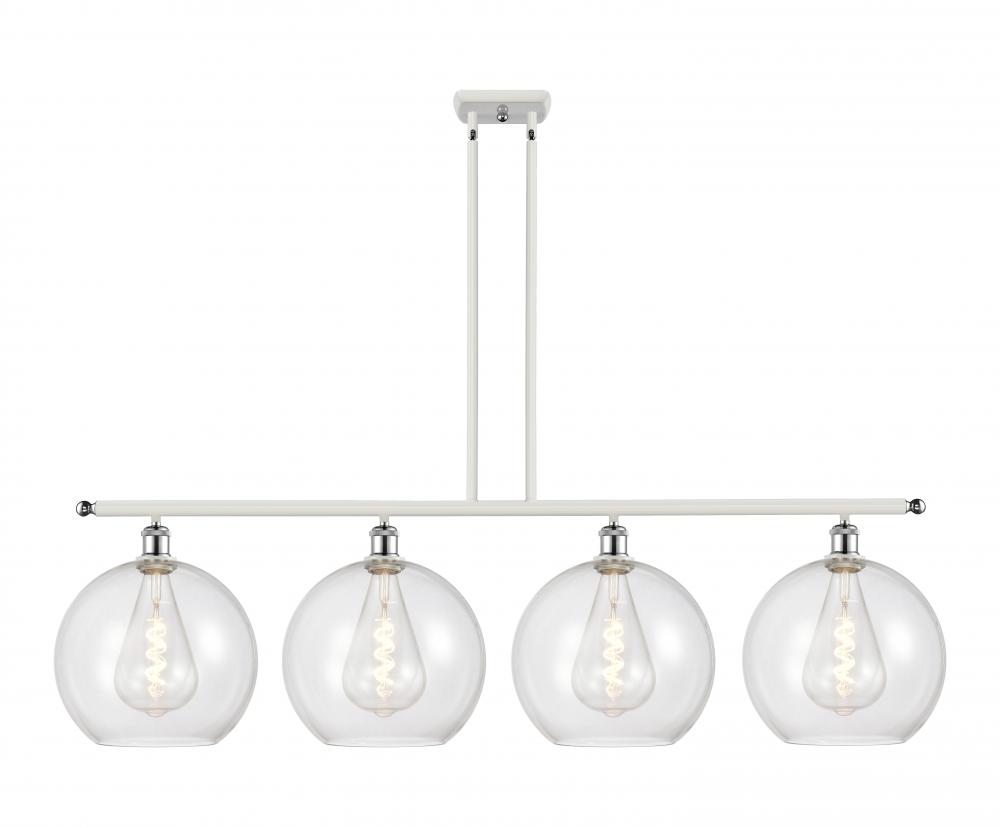 Athens - 4 Light - 48 inch - White Polished Chrome - Stem Hung - Island Light