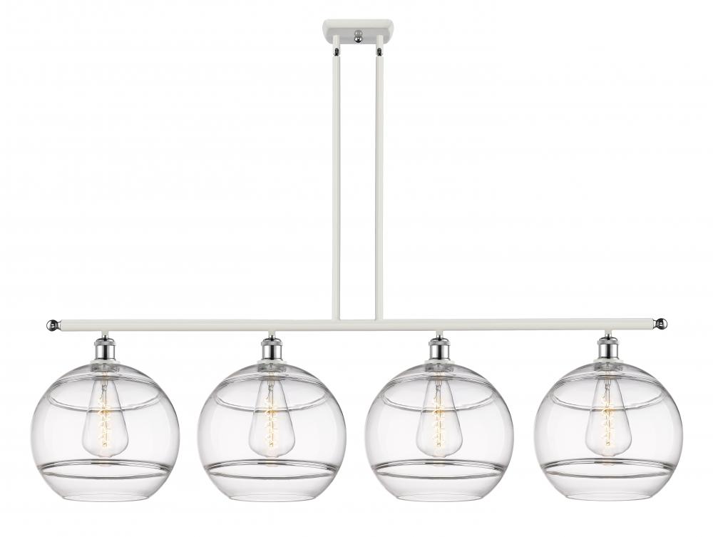 Rochester - 4 Light - 50 inch - White Polished Chrome - Cord hung - Island Light