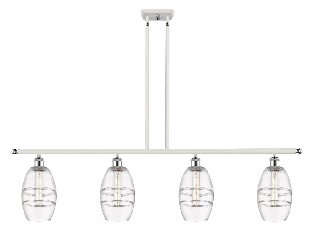 Vaz - 4 Light - 48 inch - White Polished Chrome - Cord hung - Island Light