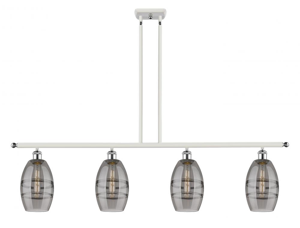 Vaz - 4 Light - 48 inch - White Polished Chrome - Cord hung - Island Light