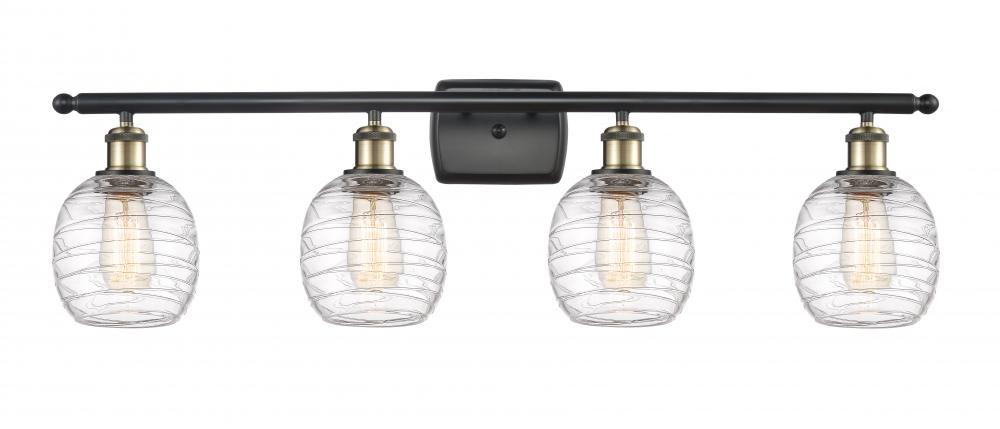 Belfast - 4 Light - 36 inch - Black Antique Brass - Bath Vanity Light