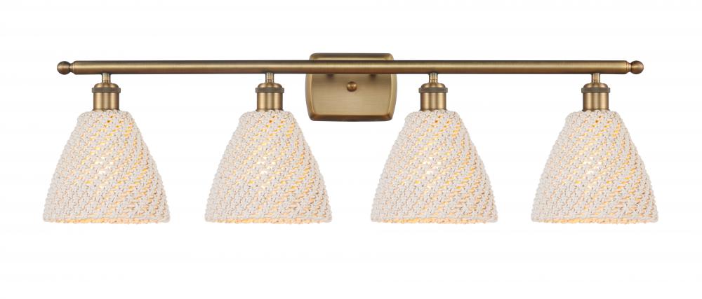 Bristol Natural - 4 Light - 38 inch - Brushed Brass - Bath Vanity Light