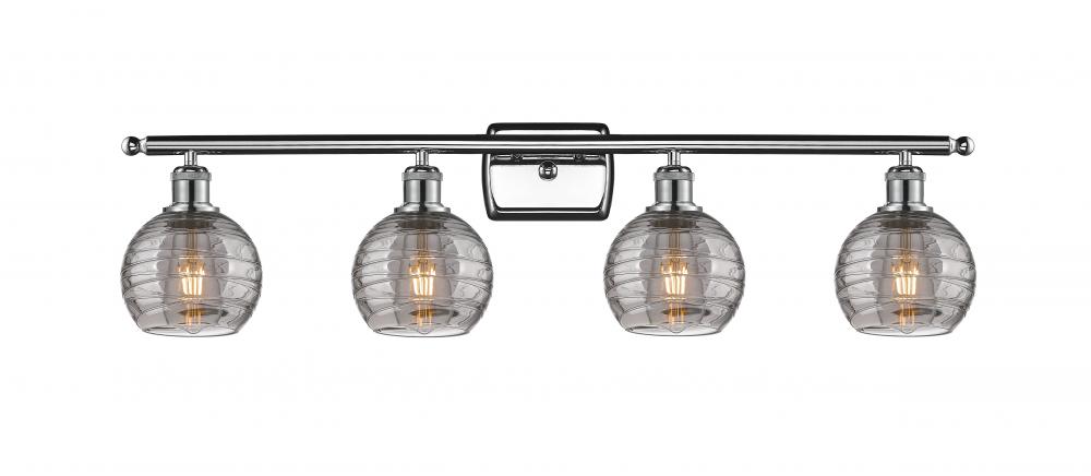 Athens Deco Swirl - 4 Light - 36 inch - Polished Chrome - Bath Vanity Light