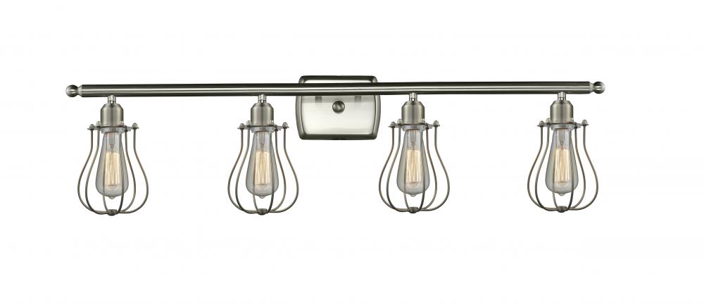 Muselet - 4 Light - 36 inch - Brushed Satin Nickel - Bath Vanity Light