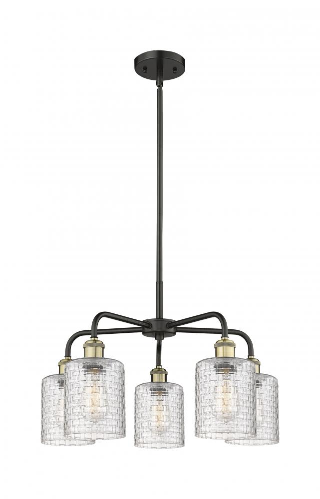 Cobbleskill - 5 Light - 23 inch - Black Antique Brass - Chandelier