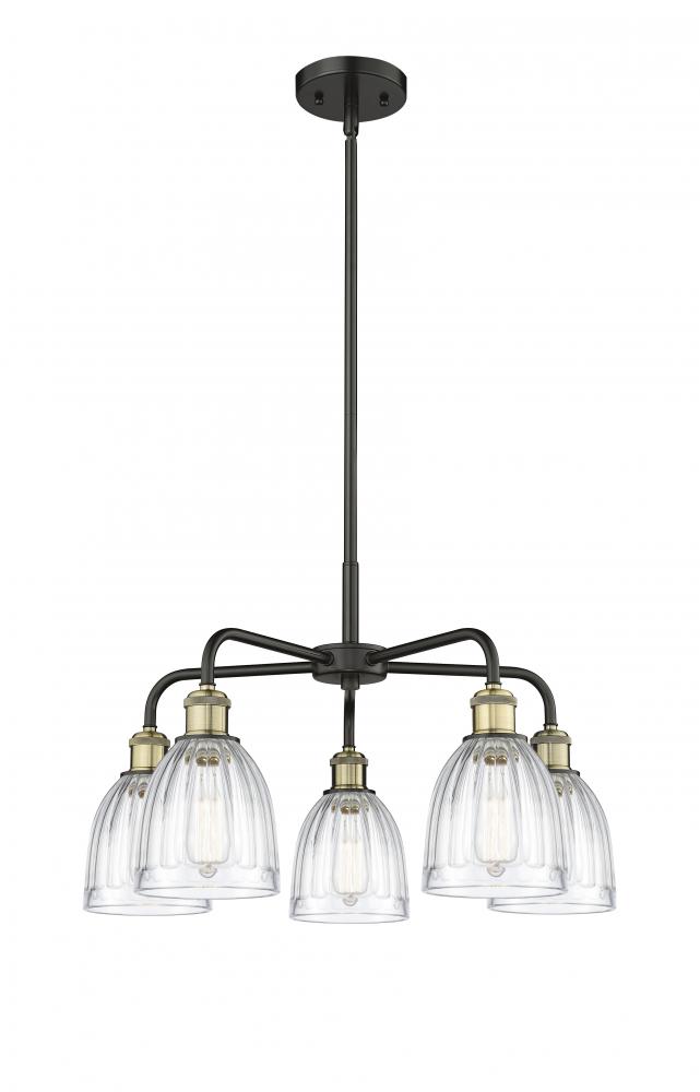 Brookfield - 5 Light - 24 inch - Black Antique Brass - Chandelier