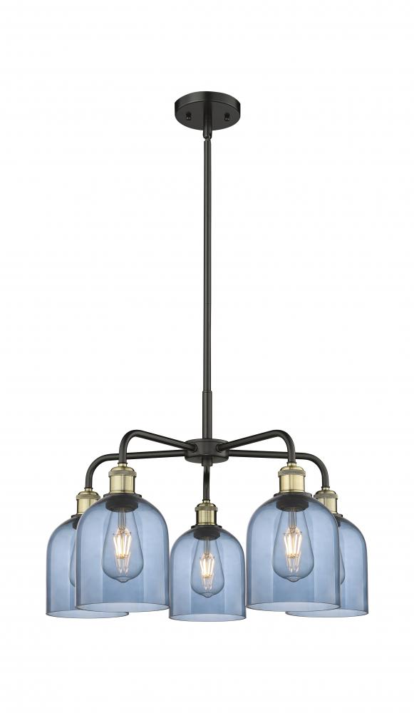 Bella - 5 Light - 24 inch - Black Antique Brass - Chandelier