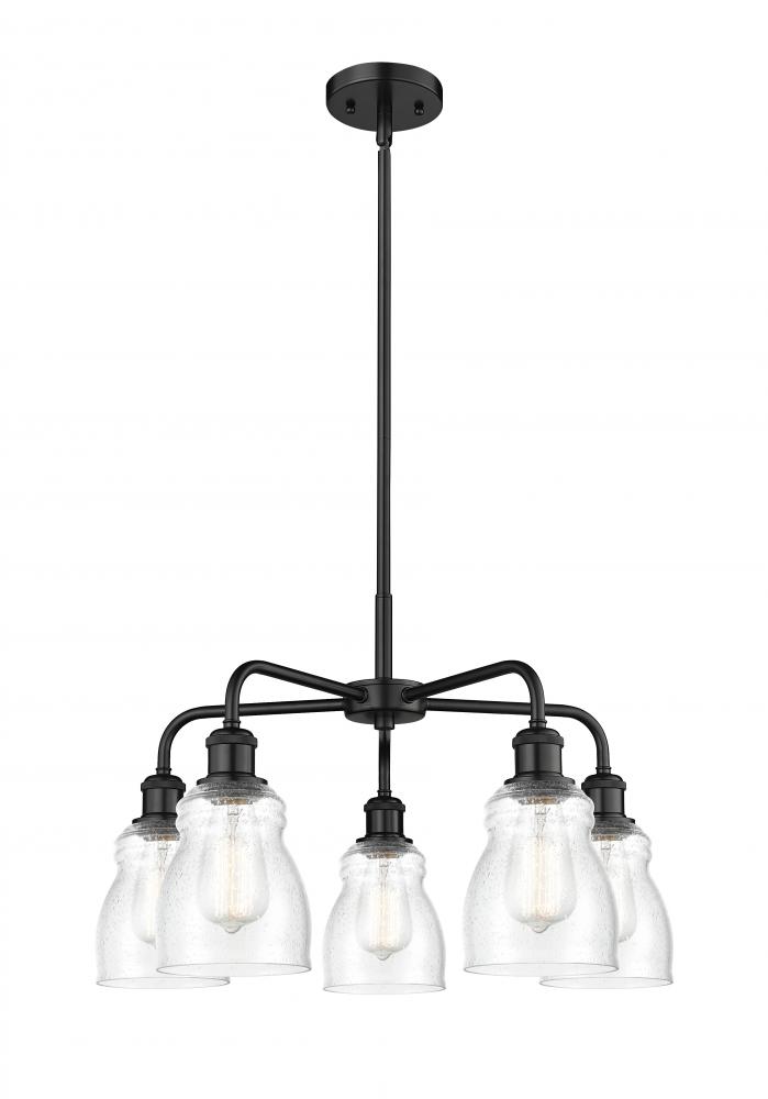 Ellery - 5 Light - 23 inch - Matte Black - Chandelier