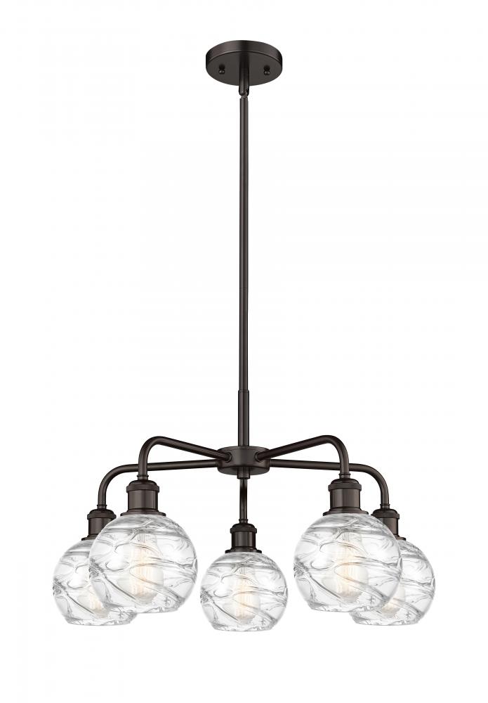 Athens Deco Swirl - 5 Light - 24 inch - Oil Rubbed Bronze - Chandelier