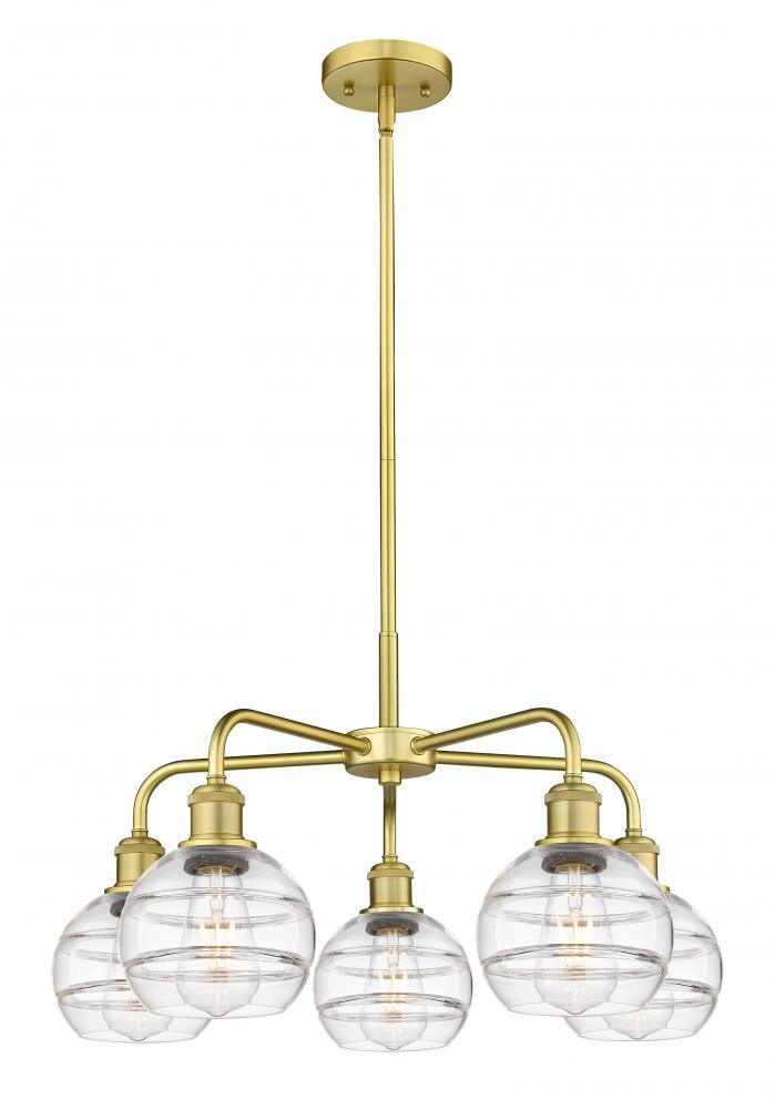 Rochester - 5 Light - 24 inch - Satin Gold - Chandelier