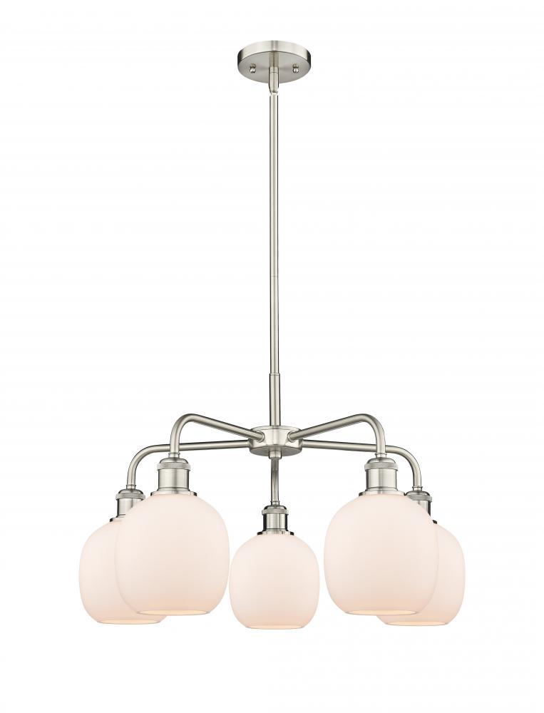 Belfast - 5 Light - 24 inch - Satin Nickel - Chandelier