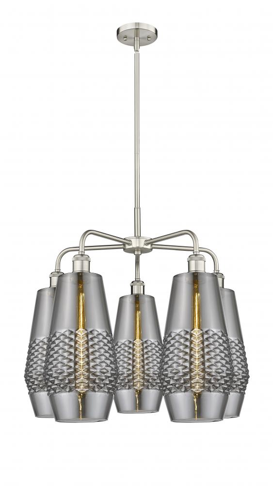 Windham - 5 Light - 25 inch - Satin Nickel - Chandelier