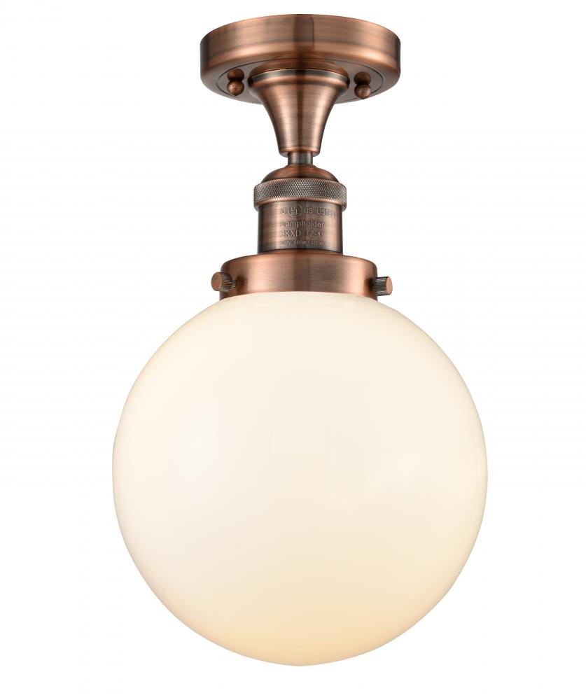 Beacon - 1 Light - 8 inch - Antique Copper - Semi-Flush Mount