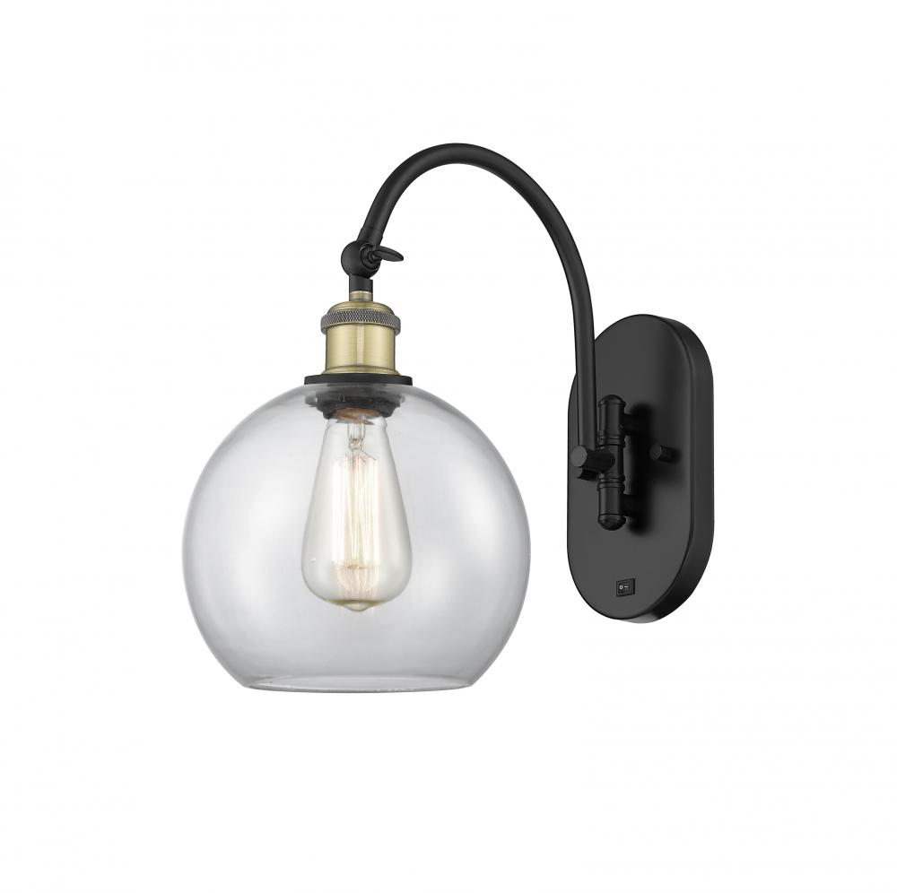 Athens - 1 Light - 8 inch - Black Antique Brass - Adjustable Swing Arm