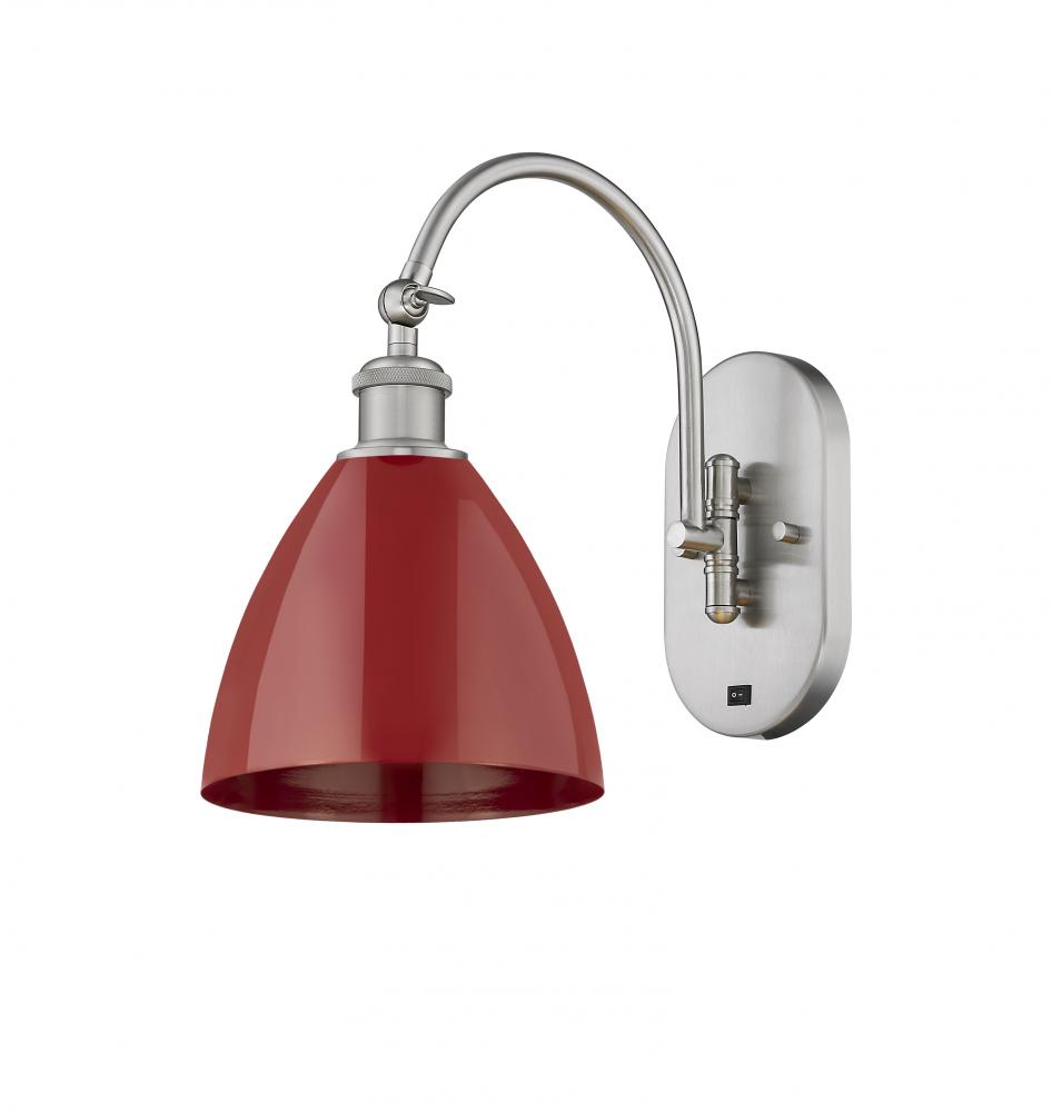 Plymouth - 1 Light - 8 inch - Brushed Satin Nickel - Adjustable Swing Arm