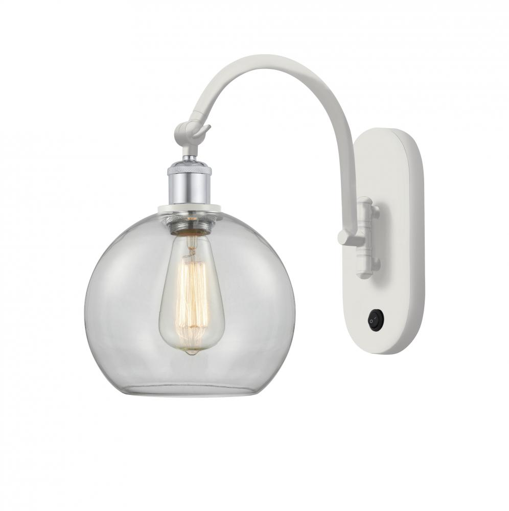 Athens - 1 Light - 8 inch - White Polished Chrome - Adjustable Swing Arm