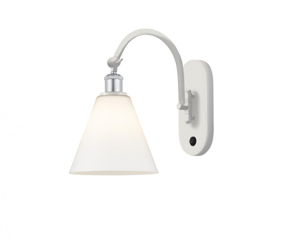 Berkshire - 1 Light - 8 inch - White Polished Chrome - Adjustable Swing Arm