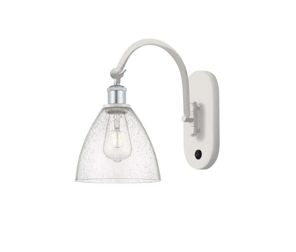 Bristol - 1 Light - 8 inch - White Polished Chrome - Adjustable Swing Arm