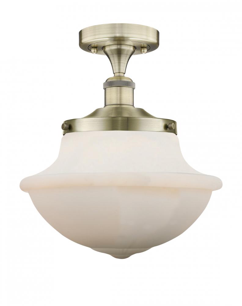 Oxford - 1 Light - 12 inch - Polished Nickel - Semi-Flush Mount