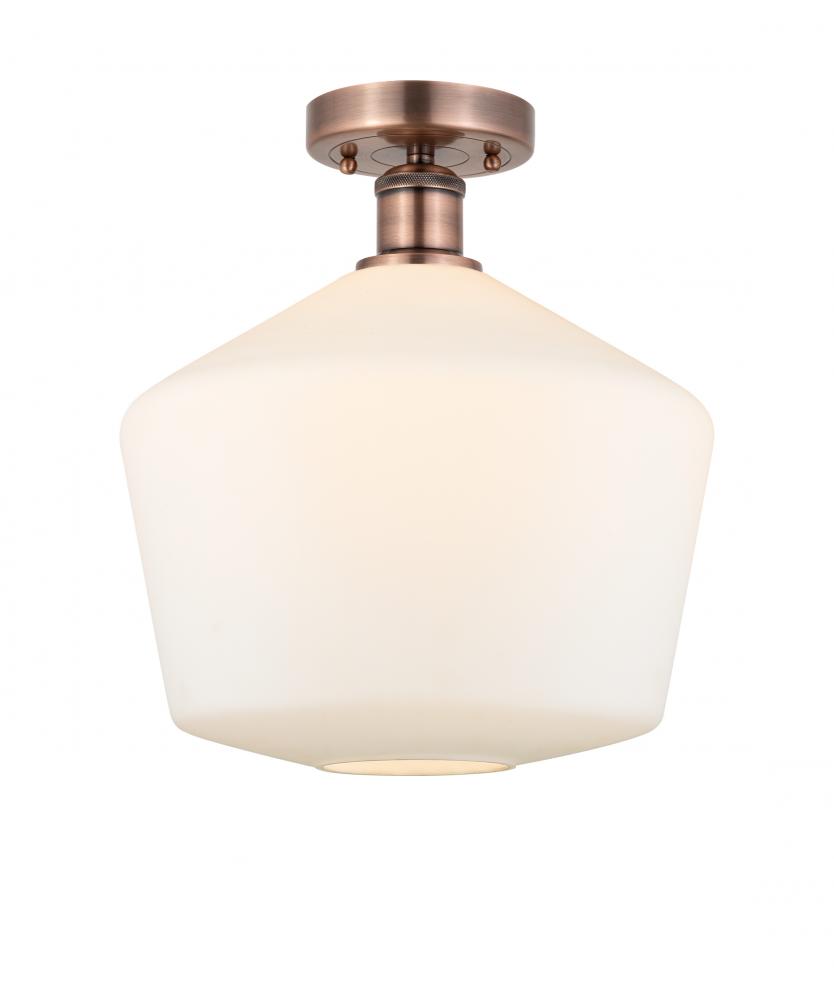 Cindyrella - 1 Light - 12 inch - Antique Copper - Semi-Flush Mount