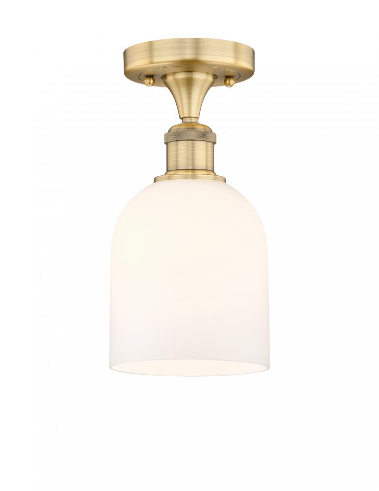 Bella - 1 Light - 6 inch - Brushed Brass - Semi-Flush Mount