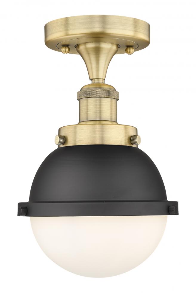 Hampden - 1 Light - 7 inch - Brushed Brass - Semi-Flush Mount