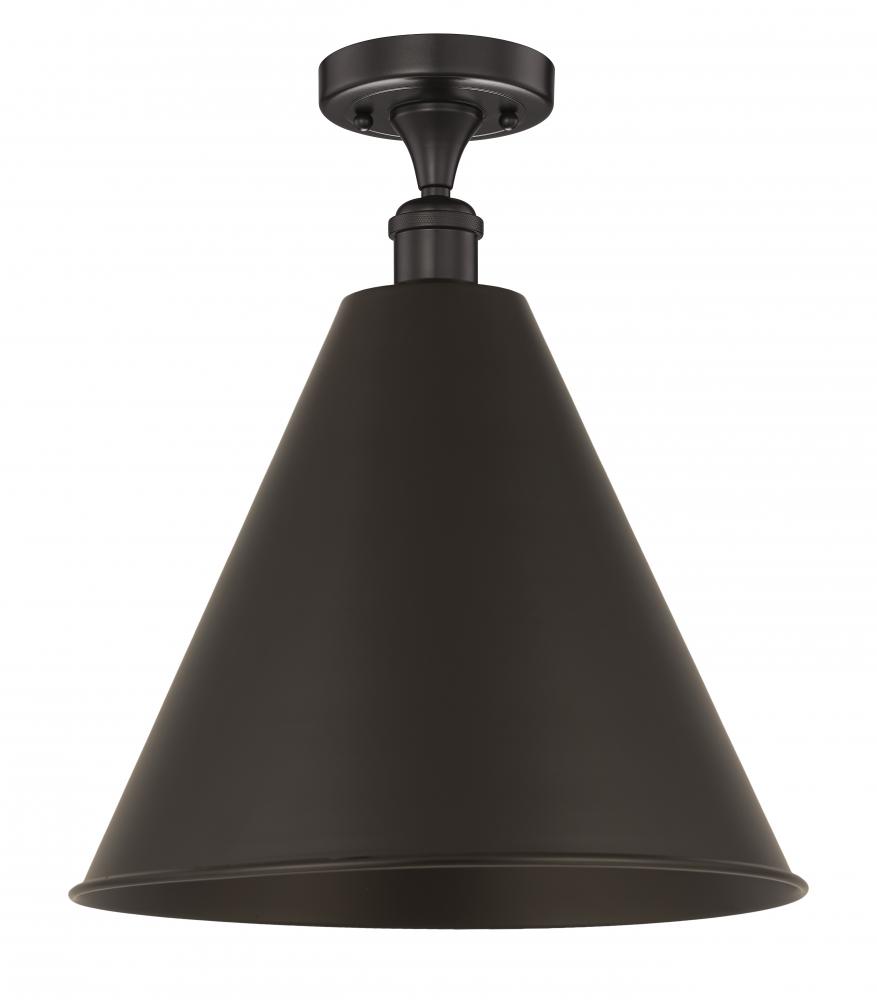 Berkshire - 1 Light - 16 inch - Oil Rubbed Bronze - Semi-Flush Mount