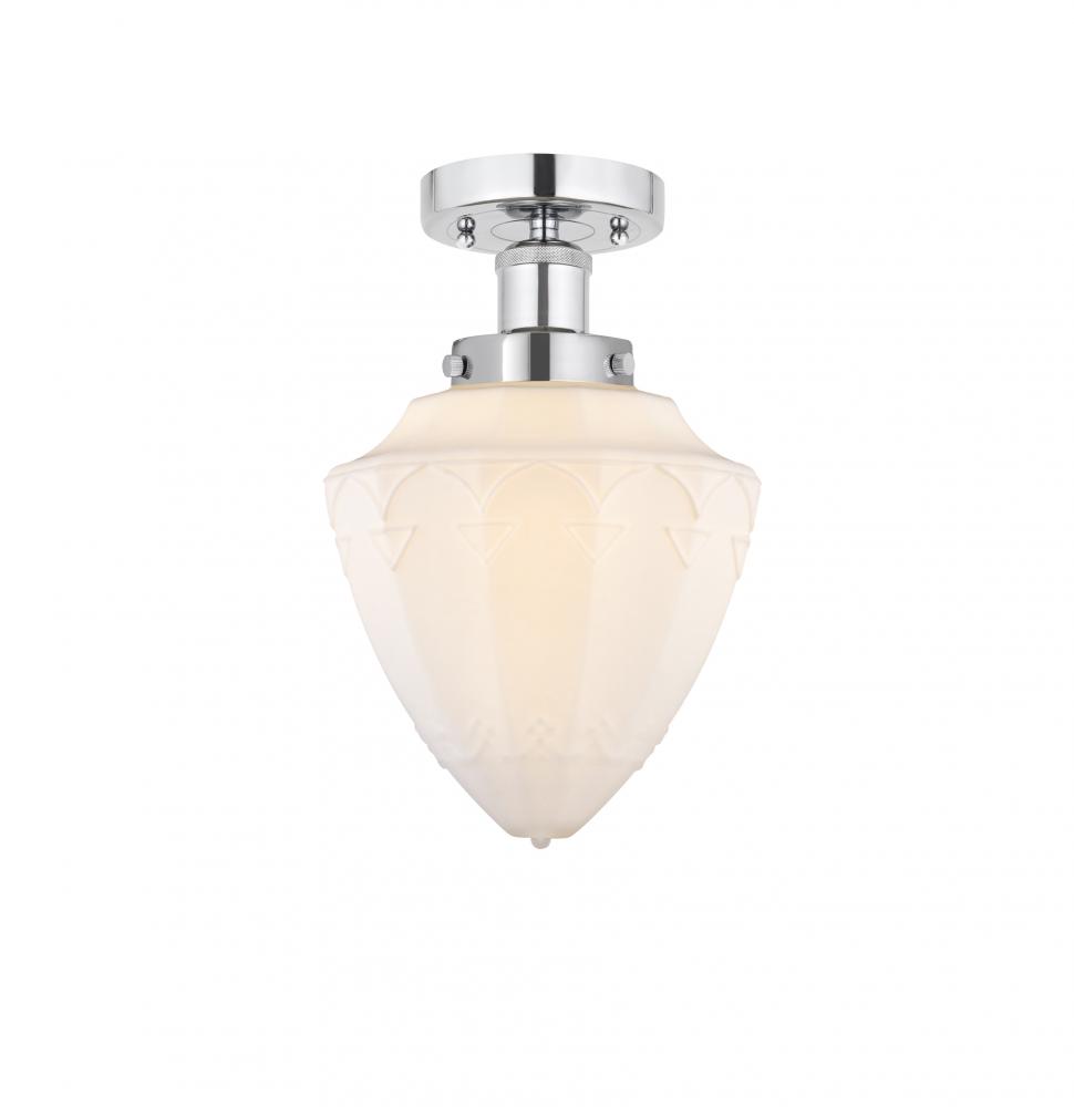 Bullet - 1 Light - 6 inch - Polished Chrome - Semi-Flush Mount