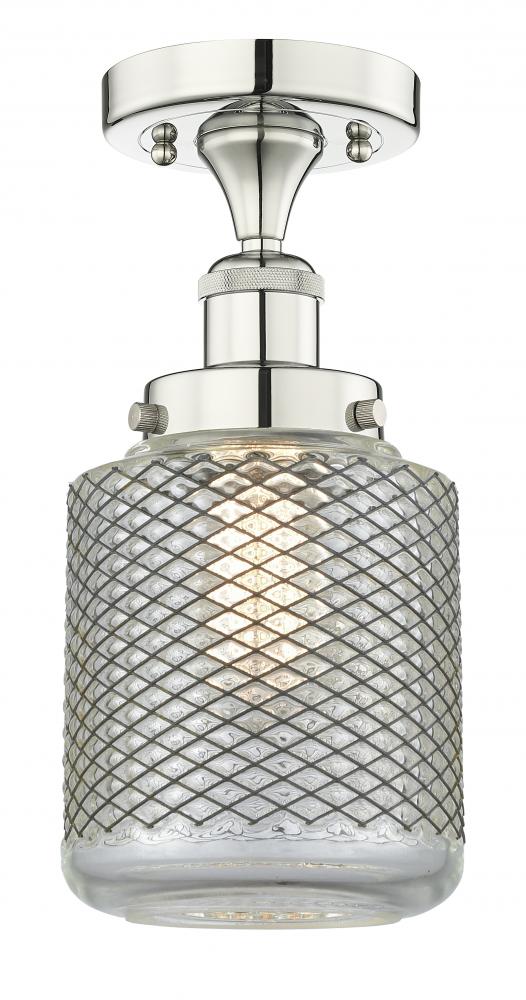 Stanton - 1 Light - 6 inch - Polished Nickel - Semi-Flush Mount