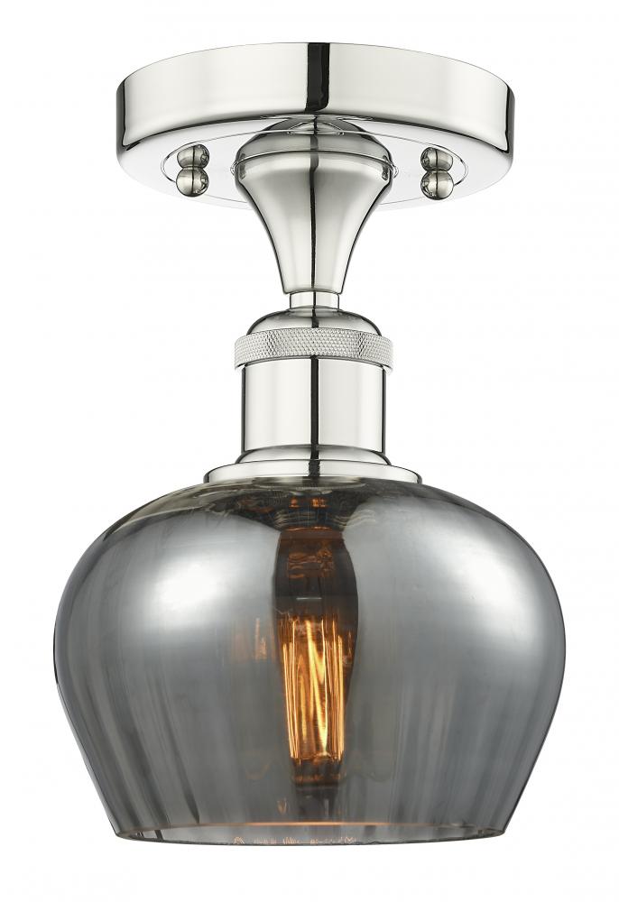 Fenton - 1 Light - 7 inch - Polished Nickel - Semi-Flush Mount