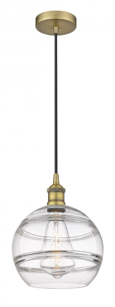 Rochester - 1 Light - 10 inch - Brushed Brass - Cord hung - Mini Pendant