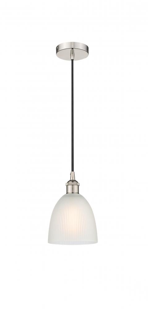 Castile - 1 Light - 6 inch - Polished Nickel - Cord hung - Mini Pendant