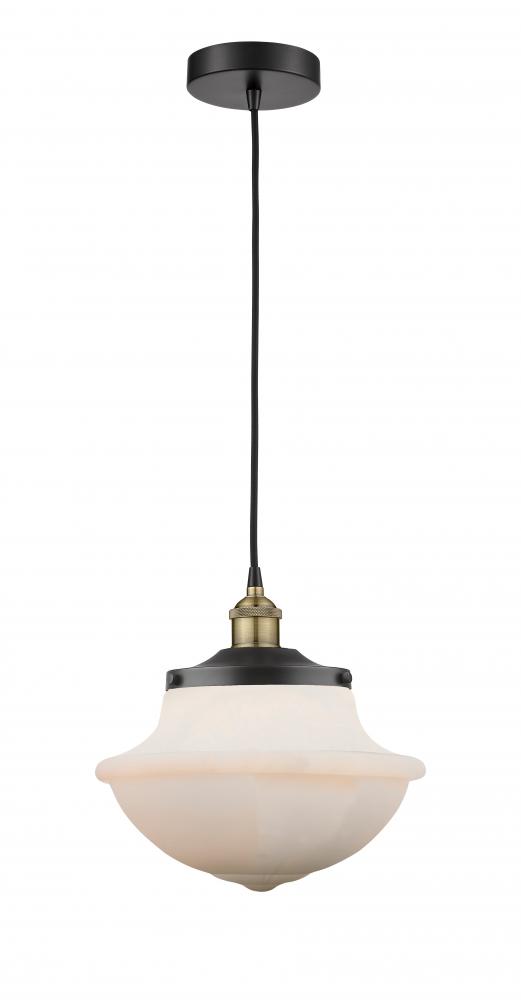 Oxford - 1 Light - 12 inch - Black Antique Brass - Mini Pendant