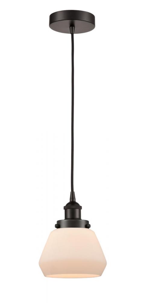 Fulton - 1 Light - 7 inch - Oil Rubbed Bronze - Cord hung - Mini Pendant