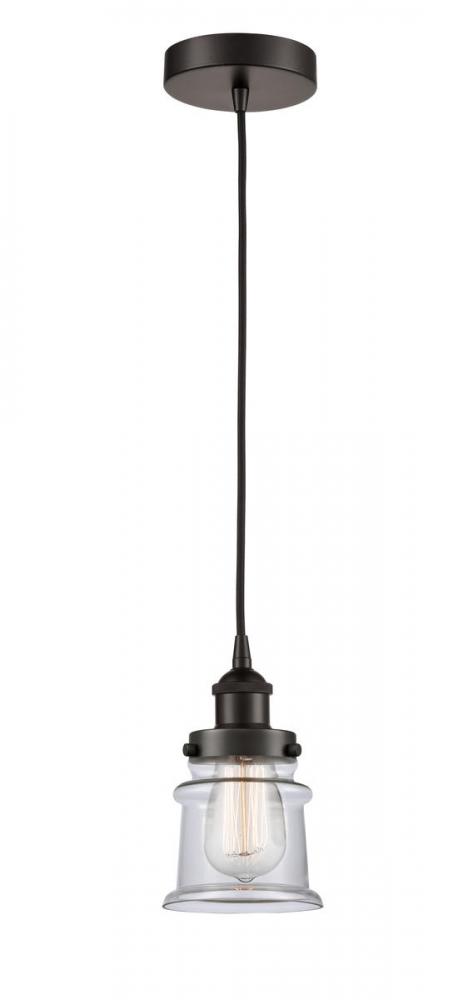 Canton - 1 Light - 5 inch - Oil Rubbed Bronze - Cord hung - Mini Pendant