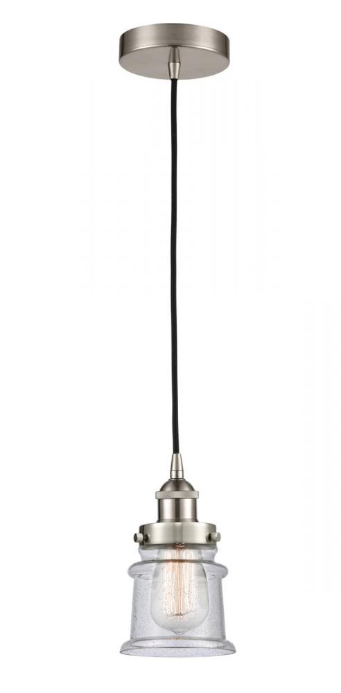 Canton - 1 Light - 5 inch - Brushed Satin Nickel - Cord hung - Mini Pendant