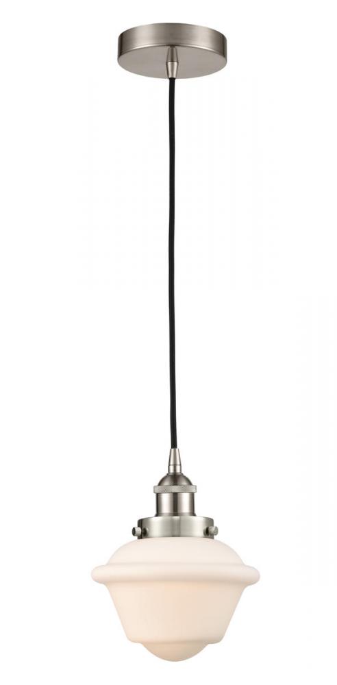 Oxford - 1 Light - 7 inch - Brushed Satin Nickel - Cord hung - Mini Pendant
