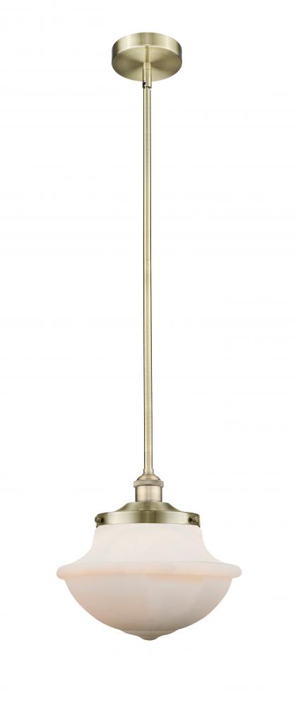 Oxford - 1 Light - 12 inch - Antique Brass - Cord hung - Mini Pendant